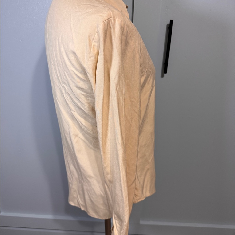 LOFT Silk Blouse in Butter Yellow - Picture 6 of 6